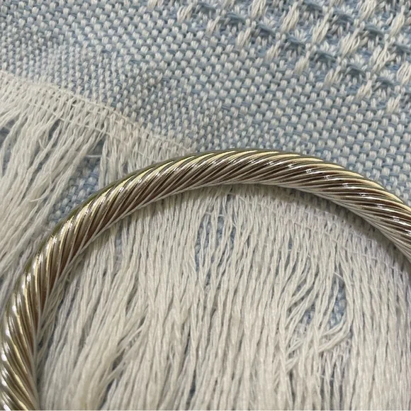 David Yurman Sterling Silver Diamond Bangle Size 7 - Picture 4 of 7